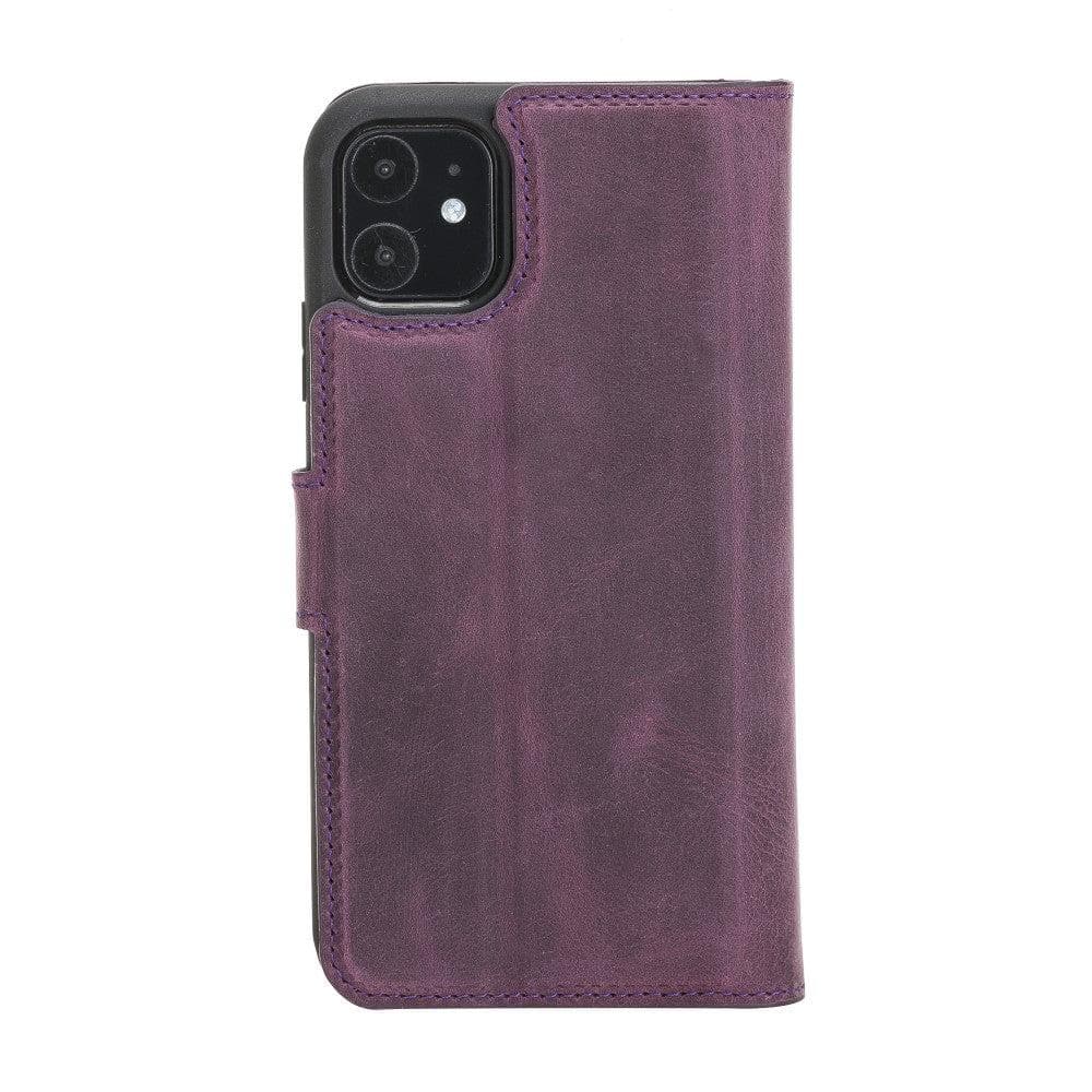 Magic iPhone 11 Series Detachable Genuine Leather Wallet Case - MW