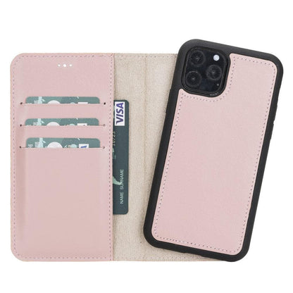 Magic iPhone 11 Series Detachable Genuine Leather Wallet Case - MW