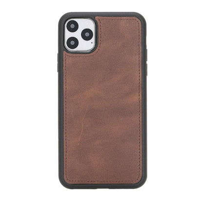 Magic iPhone 11 Series Detachable Genuine Leather Wallet Case - MW