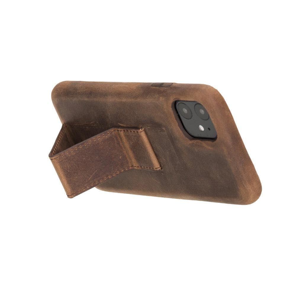 Rock Cover Stand iPhone 11 Series Genuine Leather Case / RCS