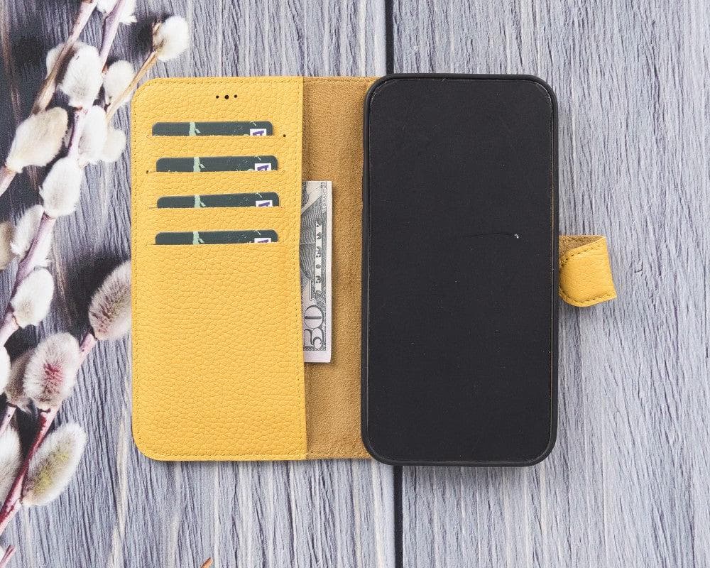 Magic iPhone 12 Series Detachable Genuine Leather Wallet Case - MW