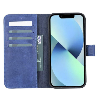 Magic iPhone 12 Series Detachable Genuine Leather Wallet Case - MW