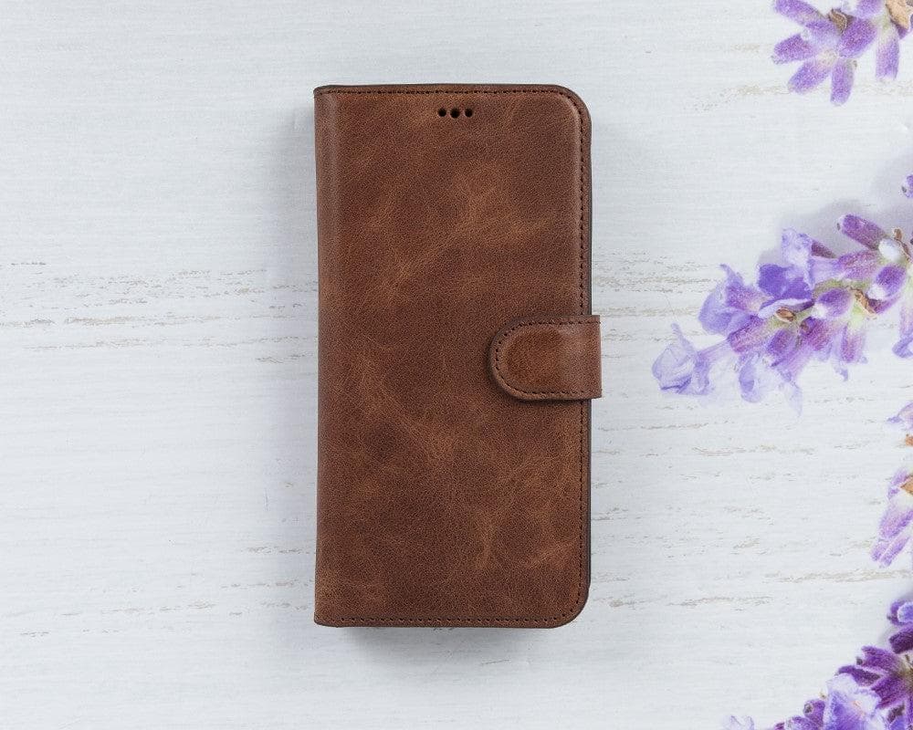 Magic iPhone 12 Series Detachable Genuine Leather Wallet Case - MW