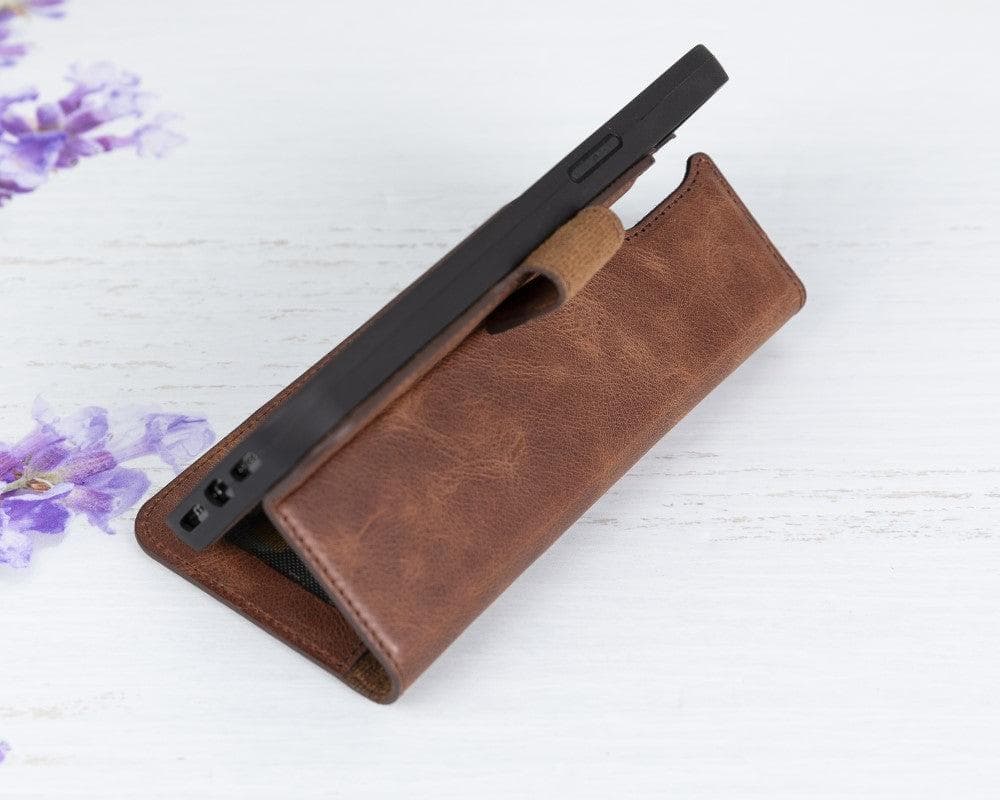 Magic iPhone 12 Series Detachable Genuine Leather Wallet Case - MW