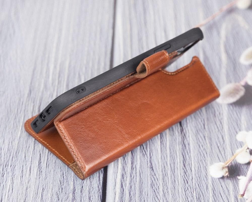 Magic iPhone 12 Series Detachable Genuine Leather Wallet Case - MW