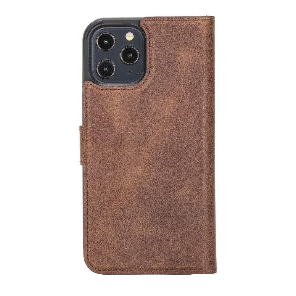 Magic iPhone 12 Series Detachable Genuine Leather Wallet Case - MW