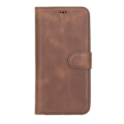 Magic iPhone 12 Series Detachable Genuine Leather Wallet Case - MW