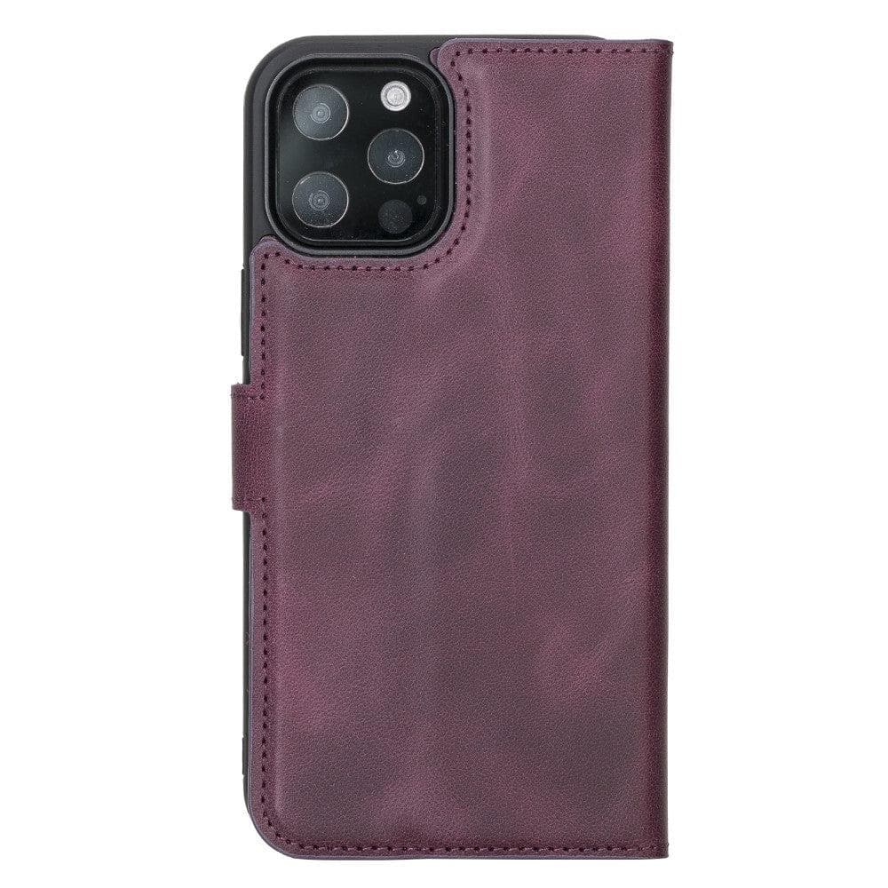 Magic iPhone 12 Series Detachable Genuine Leather Wallet Case - MW