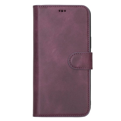 Magic iPhone 12 Series Detachable Genuine Leather Wallet Case - MW