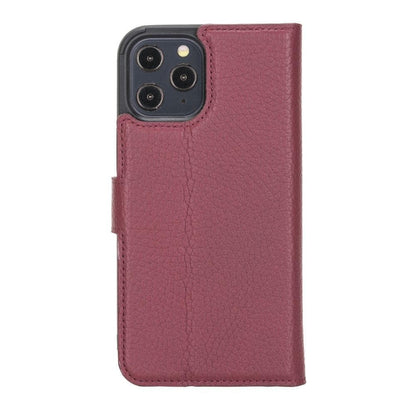 Magic iPhone 12 Series Detachable Genuine Leather Wallet Case - MW