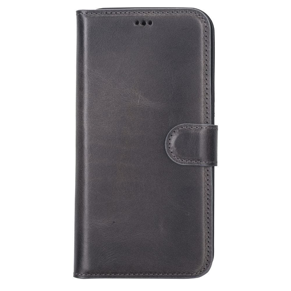 Magic iPhone 12 Series Detachable Genuine Leather Wallet Case - MW