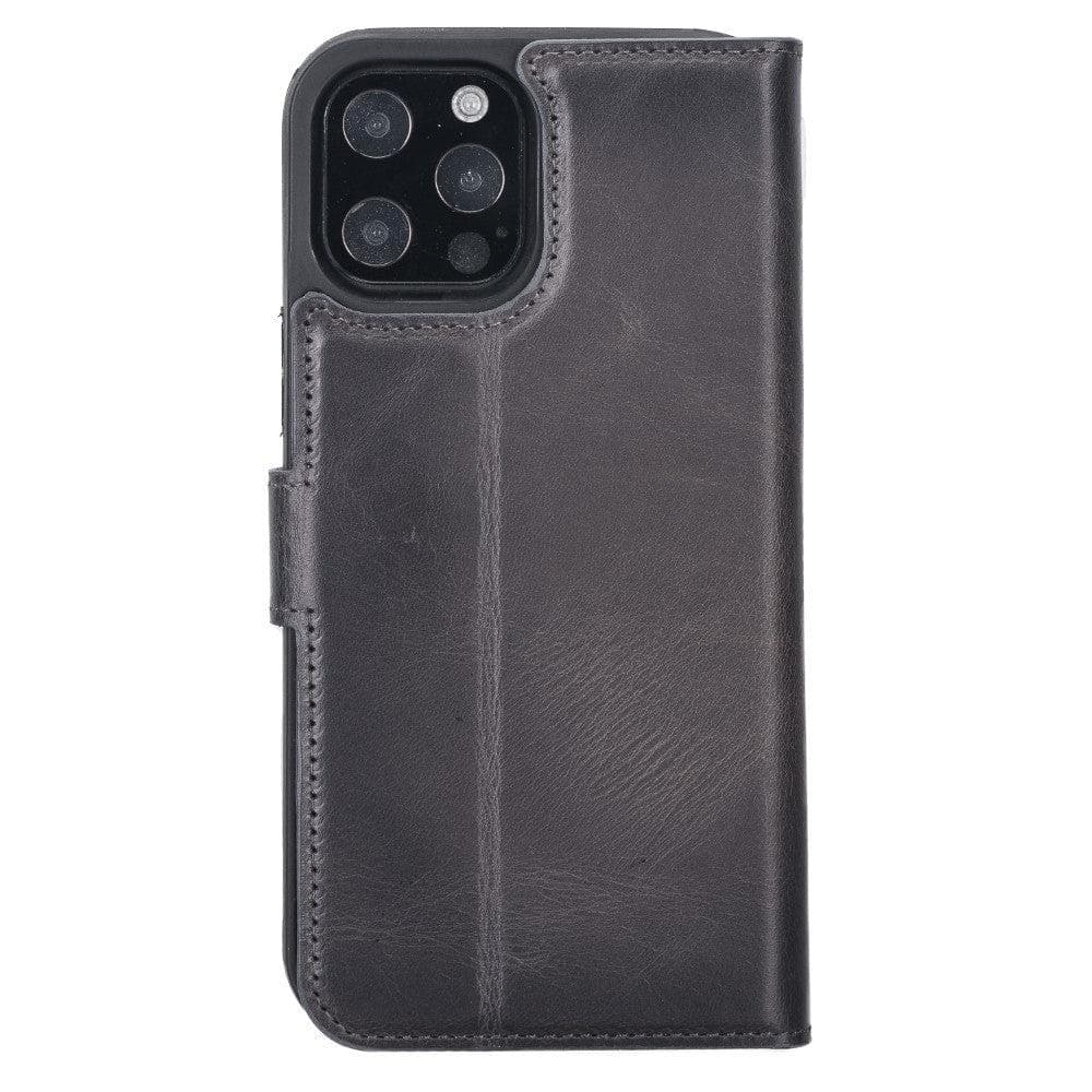 Magic iPhone 12 Series Detachable Genuine Leather Wallet Case - MW