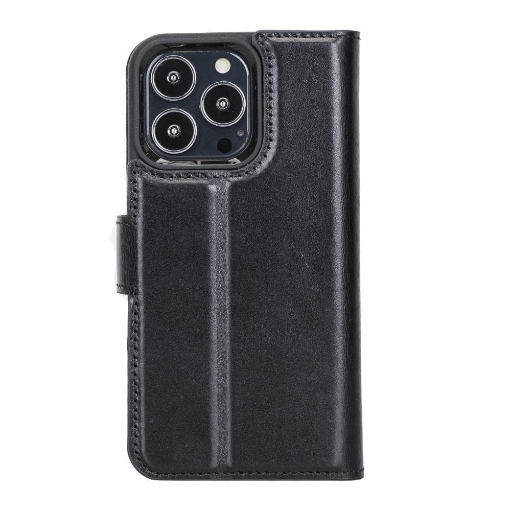 Magic iPhone 13 Series Detachable Genuine Leather Wallet Case - MW