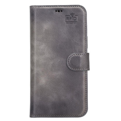 Magic iPhone 13 Series Detachable Genuine Leather Wallet Case - MW