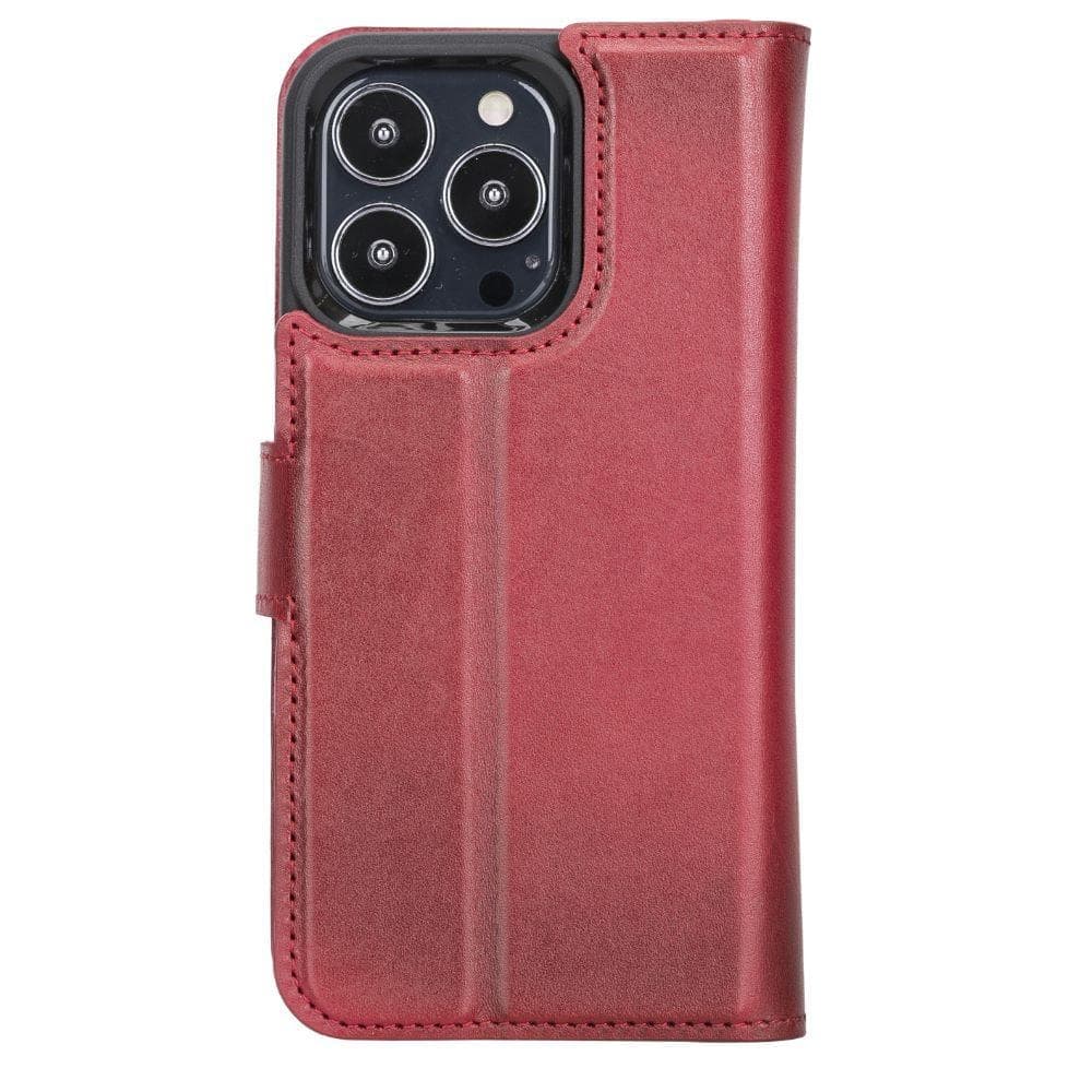 Magic iPhone 13 Series Detachable Genuine Leather Wallet Case - MW