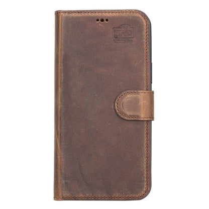 Magic iPhone 13 Series Detachable Genuine Leather Wallet Case - MW