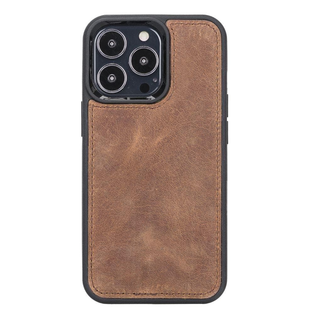 Magic iPhone 13 Series Detachable Genuine Leather Wallet Case - MW