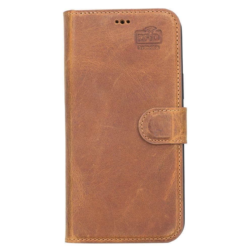 Magic iPhone 13 Series Detachable Genuine Leather Wallet Case - MW