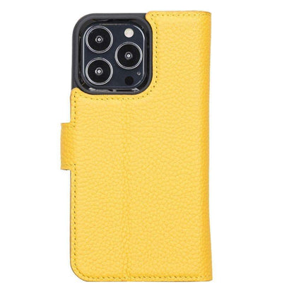 Magic iPhone 13 Series Detachable Genuine Leather Wallet Case - MW