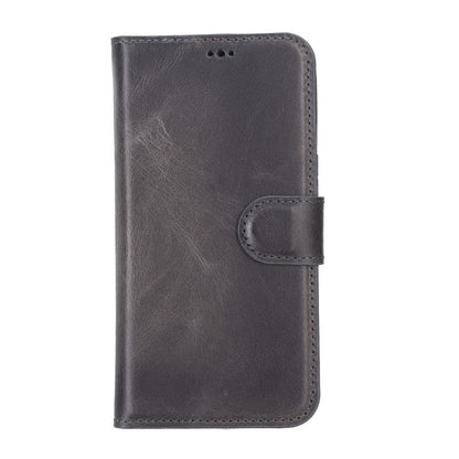 Magic iPhone 13 Series Detachable Genuine Leather Wallet Case - MW