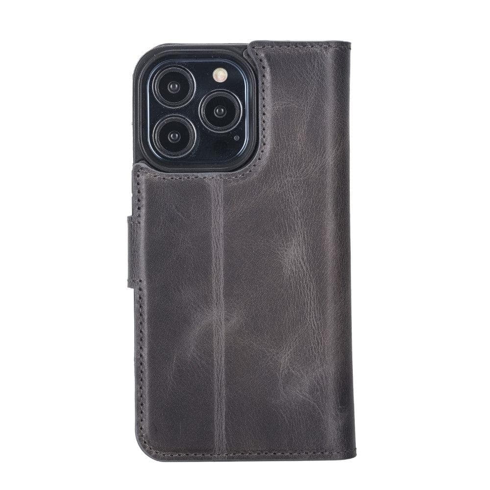 Magic iPhone 13 Series Detachable Genuine Leather Wallet Case - MW