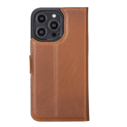 Magic iPhone 14 Series Detachable Genuine Leather Case / MW