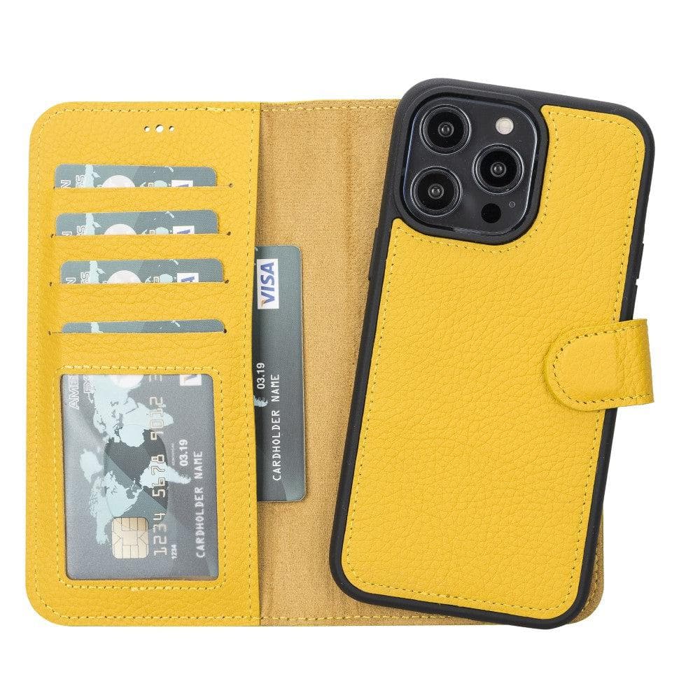 Magic iPhone 14 Series Detachable Genuine Leather Case / MW