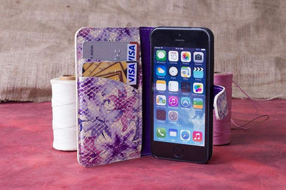 Wallet Case iPhone 5/5S Non-Detachable Genuine Leather Wallet Case - WC