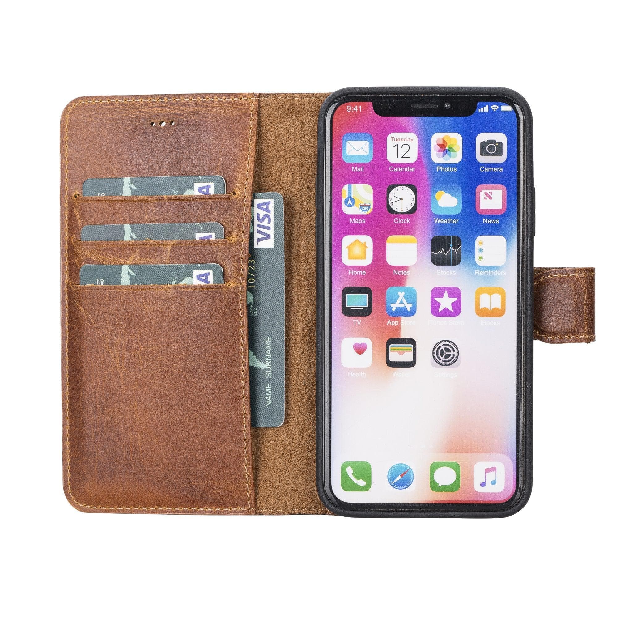 Magic iPhone XS Max Detachable Genuine Leather Case / MW