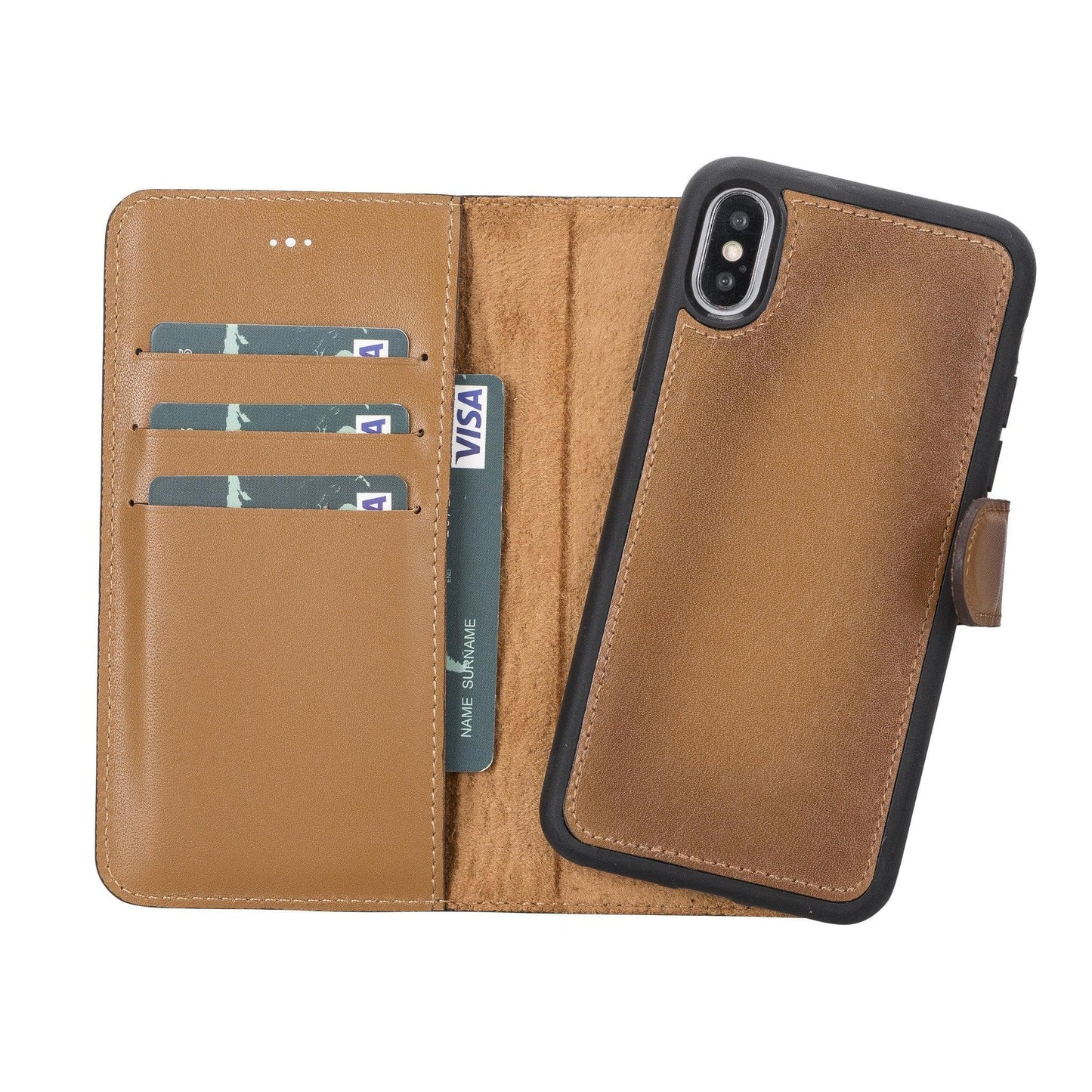 Magic iPhone XS Max Detachable Genuine Leather Case / MW