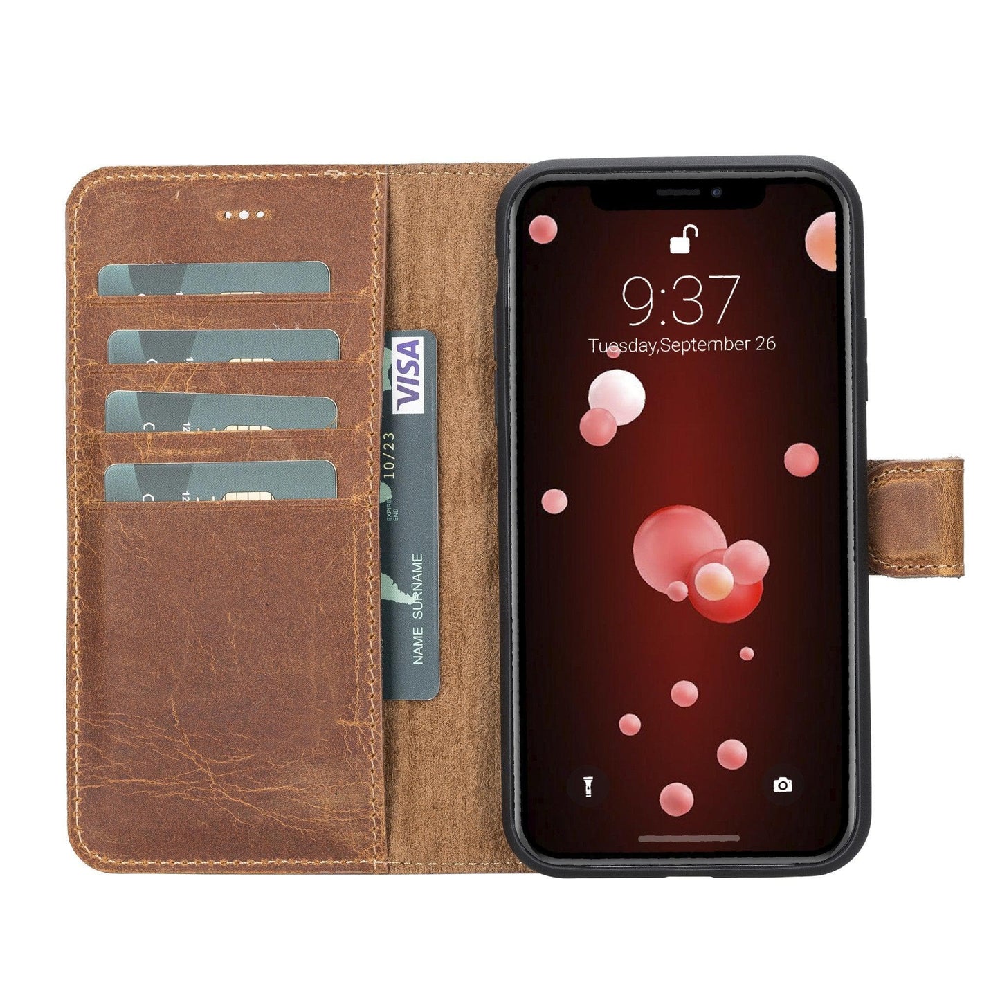 Magic iPhone XS Max Detachable Genuine Leather Case / MW