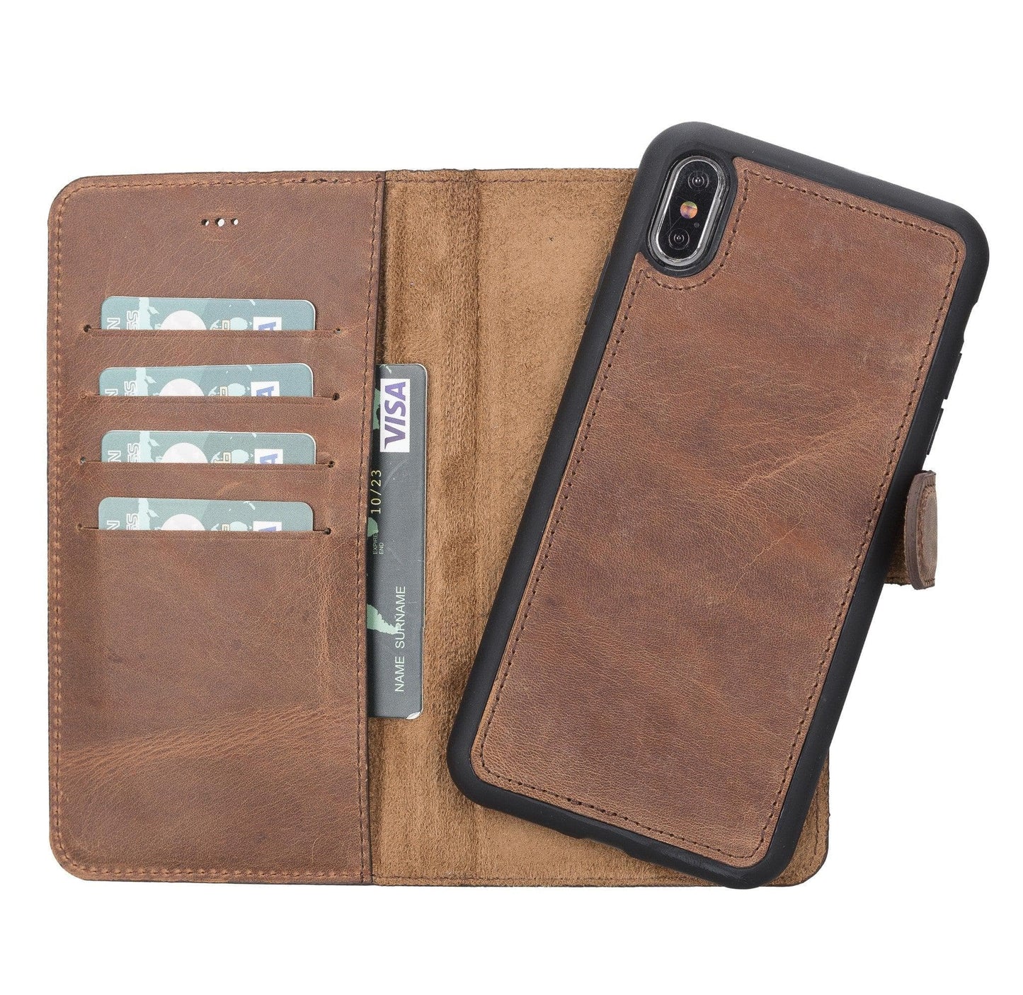 Magic iPhone XS Max Detachable Genuine Leather Case / MW