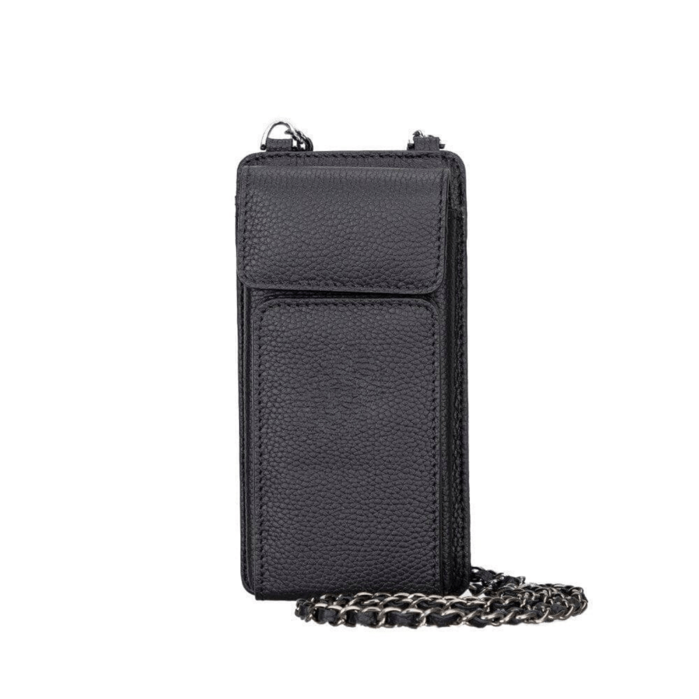 Leather Crossbody Bag with Phones Case