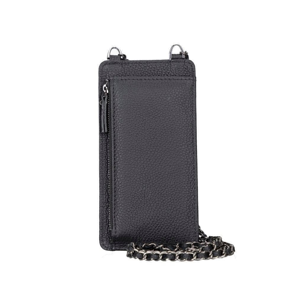 Leather Crossbody Bag with Phones Case