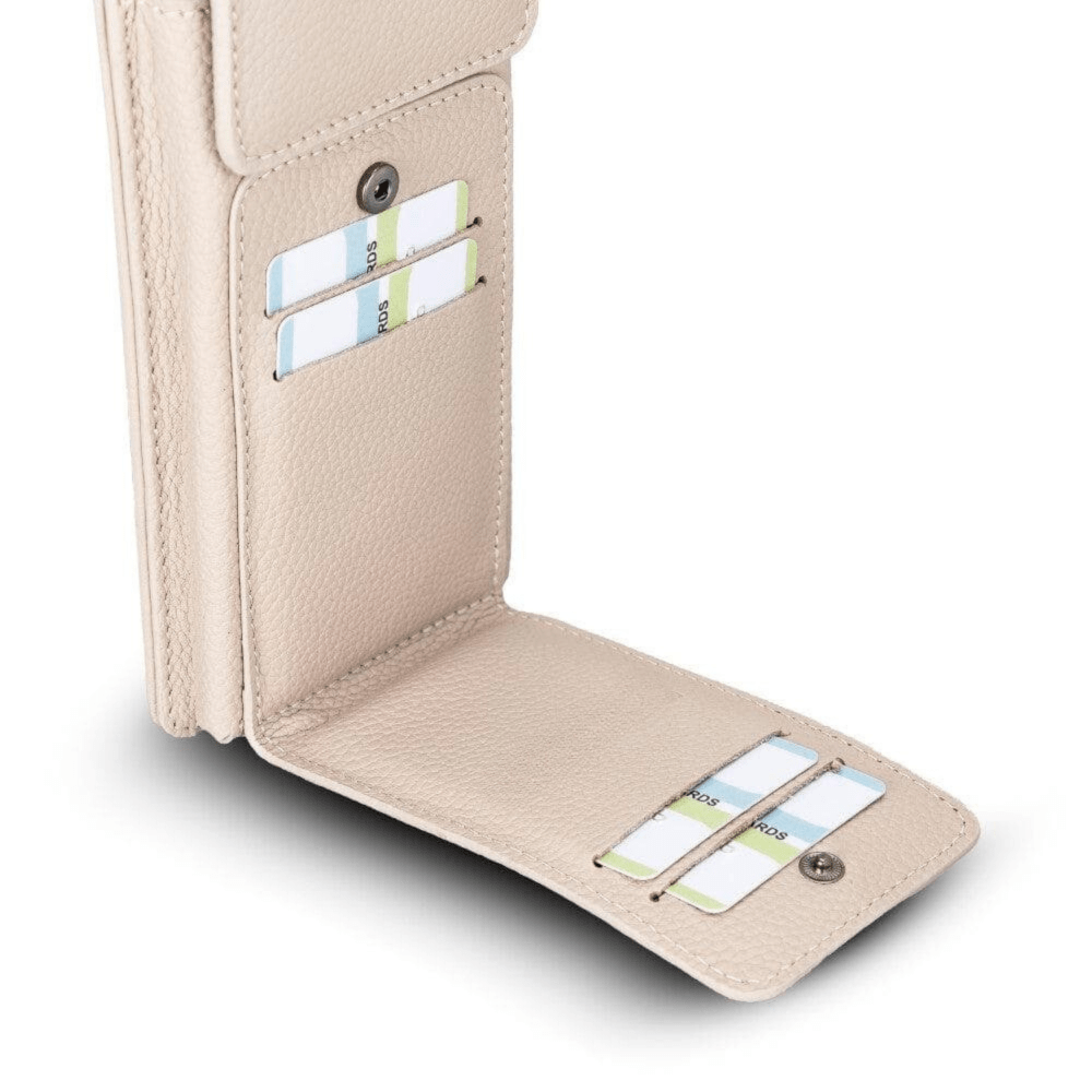 Leather Crossbody Bag with Phones Case