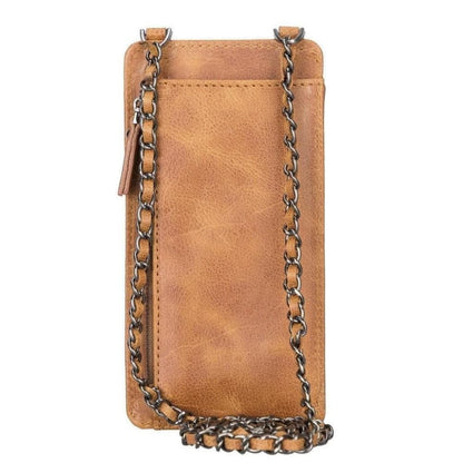 Leather Crossbody Bag with Phones Case