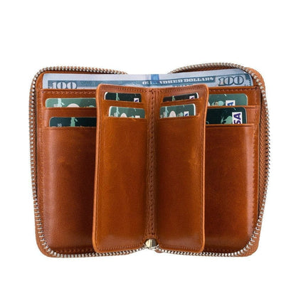 Elvis Genuine Leather Zipper Wallet