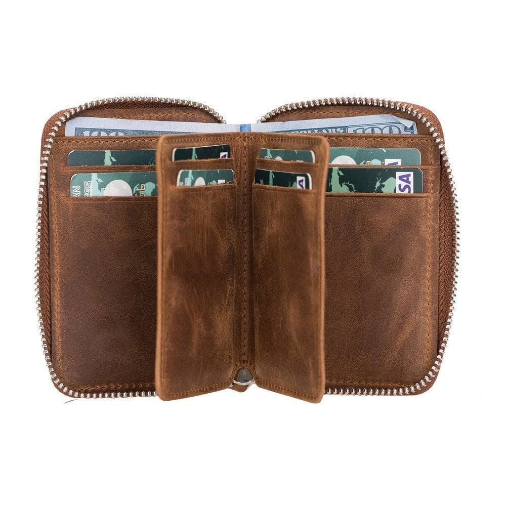 Elvis Genuine Leather Zipper Wallet