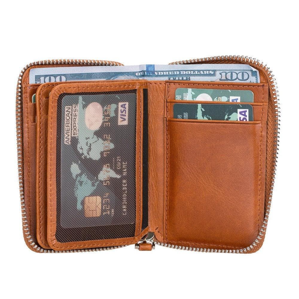 Elvis Genuine Leather Zipper Wallet