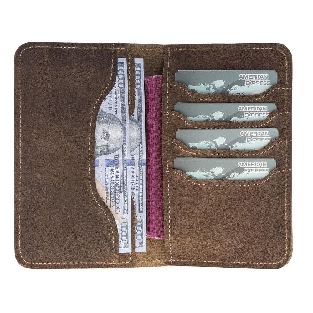 Leather Passport Holder & Wallet with Card Holder The Stitched Cow Leather Passport Holder & Wallet with Card Holder The Stitched Cow