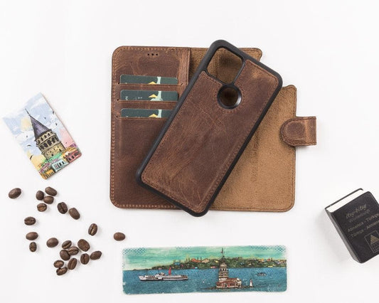 Magic Series Detachable Genuine Leather Case / Google Pixel 5 - MW