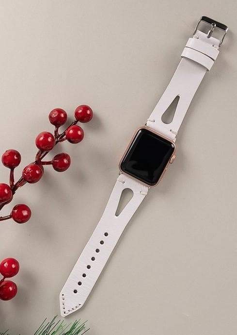 BA2 Style Drop Cut Genuine Leather Apple Watch Band