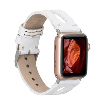 BA2 Style Drop Cut Genuine Leather Apple Watch Band