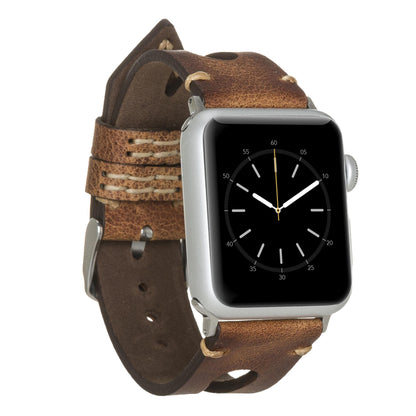 BA2 Style Drop Cut Genuine Leather Apple Watch Band