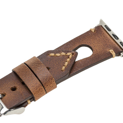 BA2 Style Drop Cut Genuine Leather Apple Watch Band