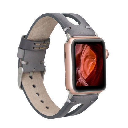 BA2 Style Drop Cut Genuine Leather Apple Watch Band