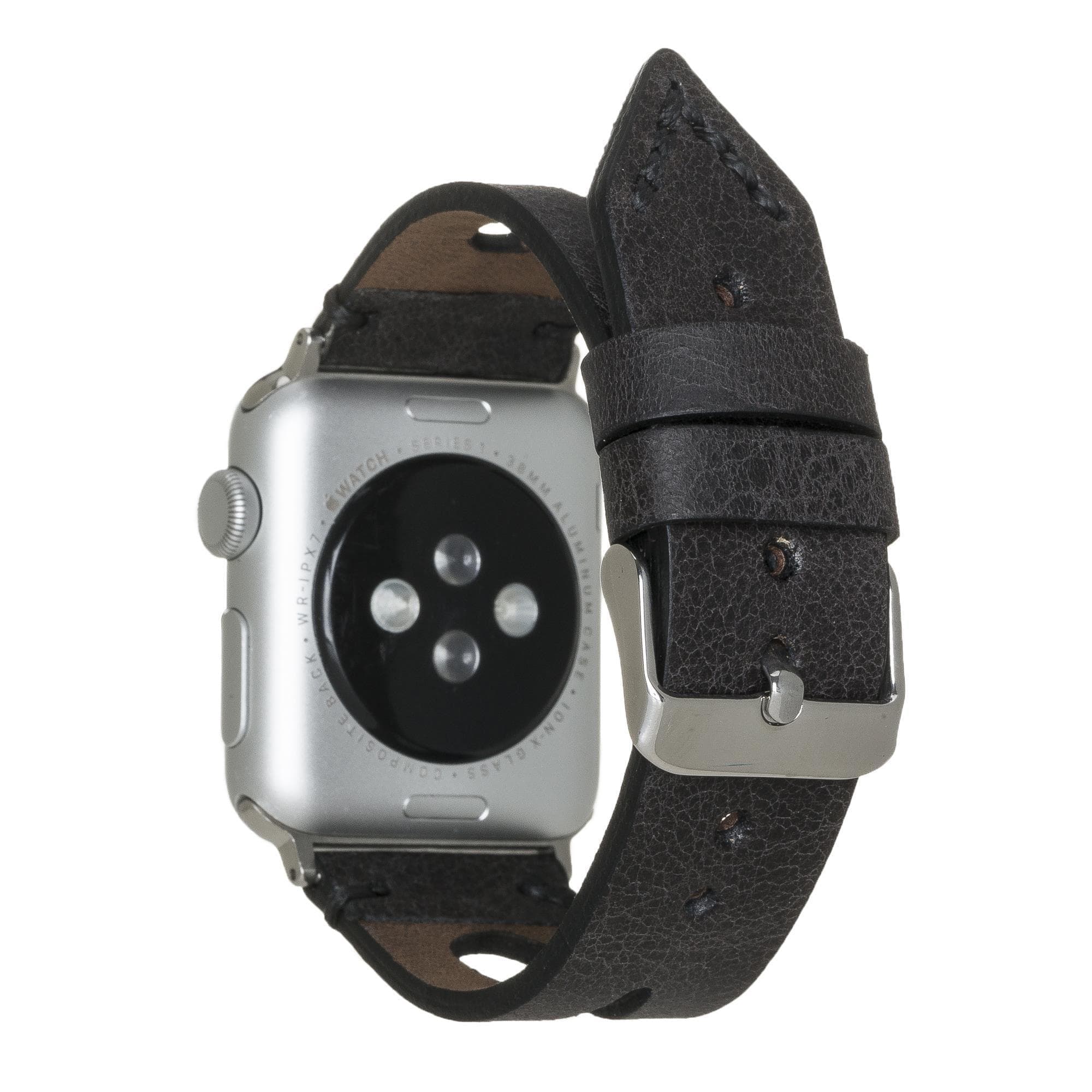 BA2 Style Drop Cut Genuine Leather Apple Watch Band