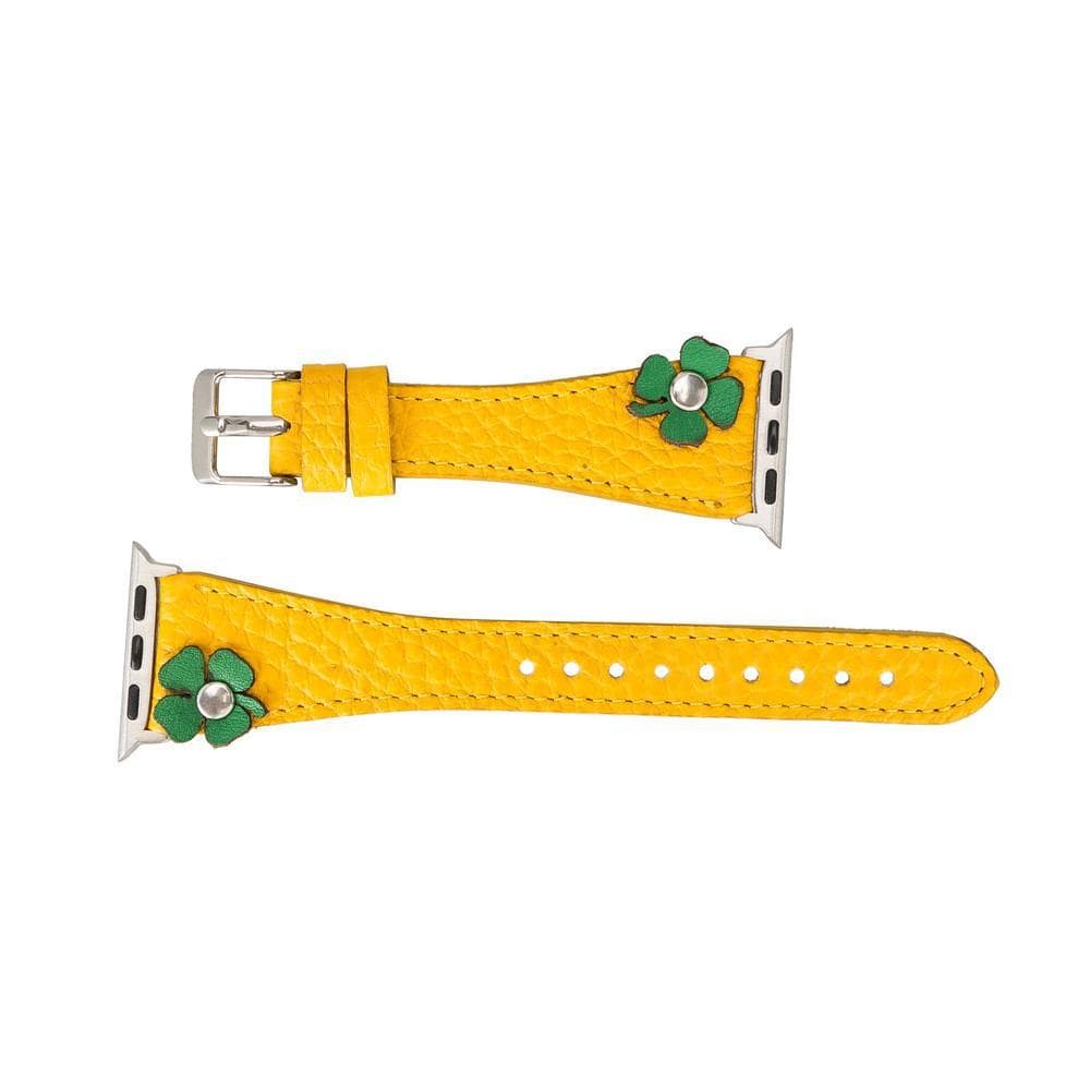 Classic Slim Flower Style Genuine Leather Apple Watch Band