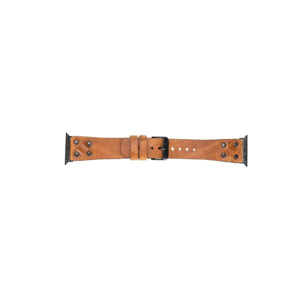Cross Style Leather Apple Watch Band