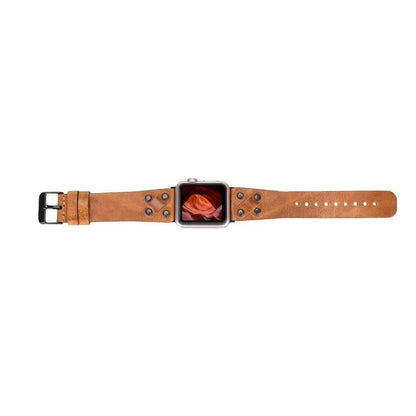 Cross Style Leather Apple Watch Band